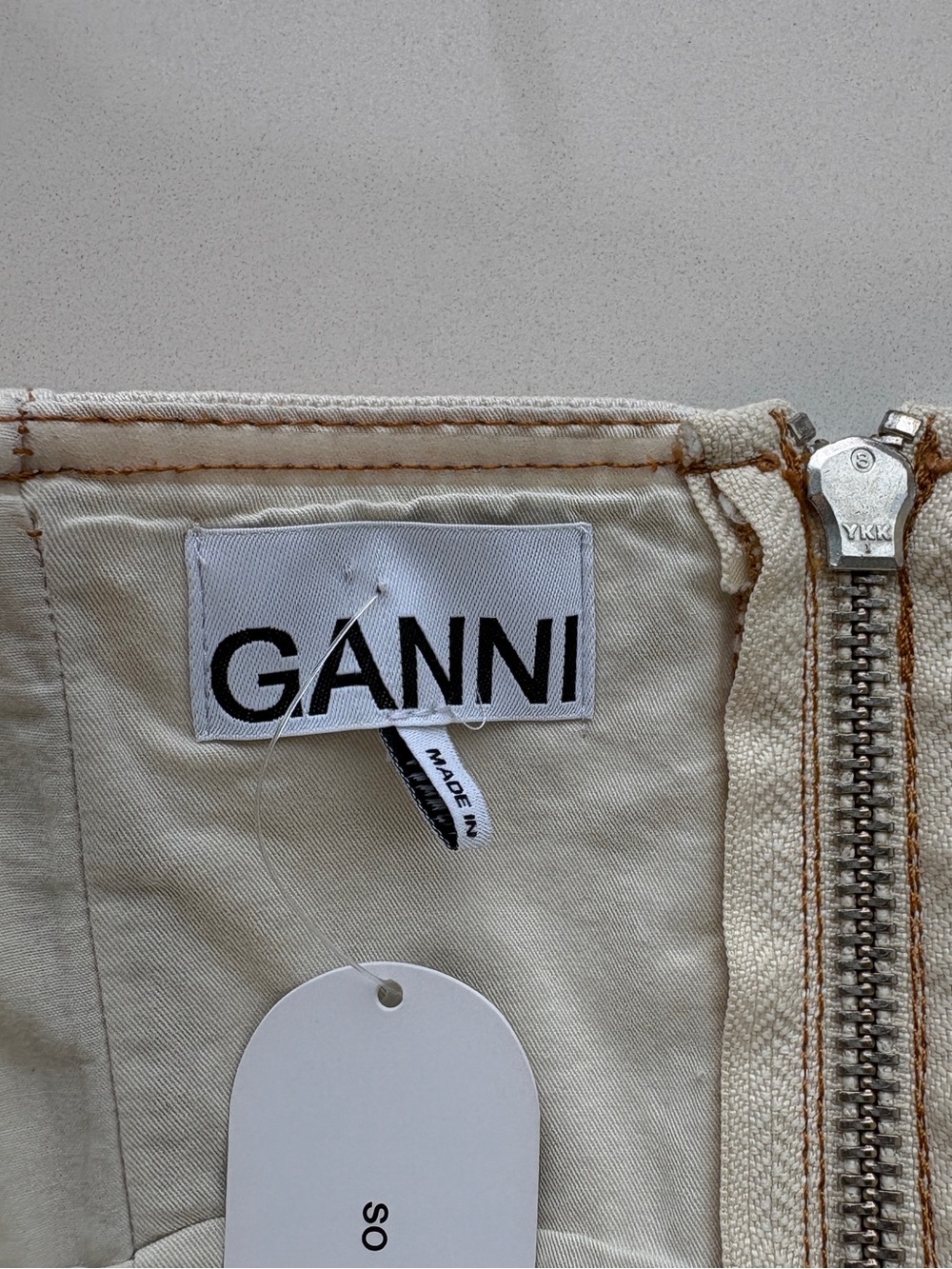 GANNI Vanilla Ice Sparkle Corset Top - Picture 3 of 4